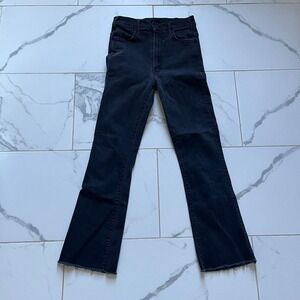 Mother denim hustler ankle fray jean not guilty black color size 26